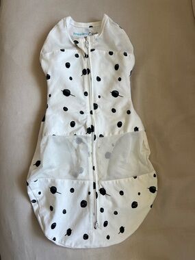 Happiest Baby White & Black Dot Baby Swaddle Sack